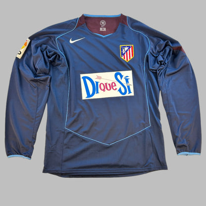 Atletico Madrid 2004/2005 Player Issue Away Shirt  - Disque Si front sponsor