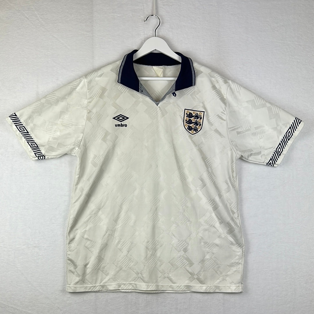 England 1990 Home Shirt - Large - Very Good Condition - Vintage Umbro Shirt