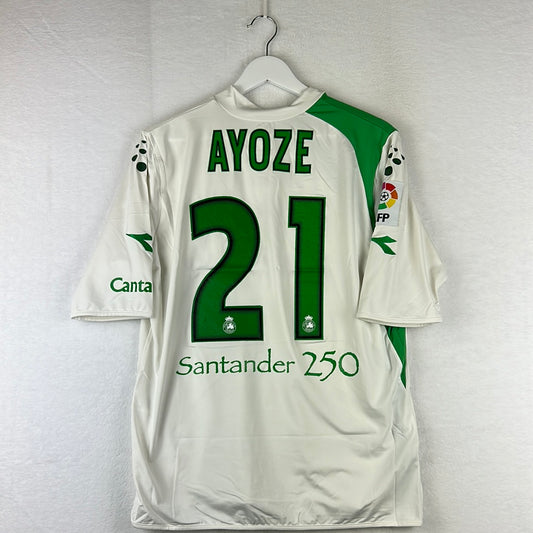 Racing Santander 2005-2006 Match Worn Home Shirt - XL - Ayoze 21