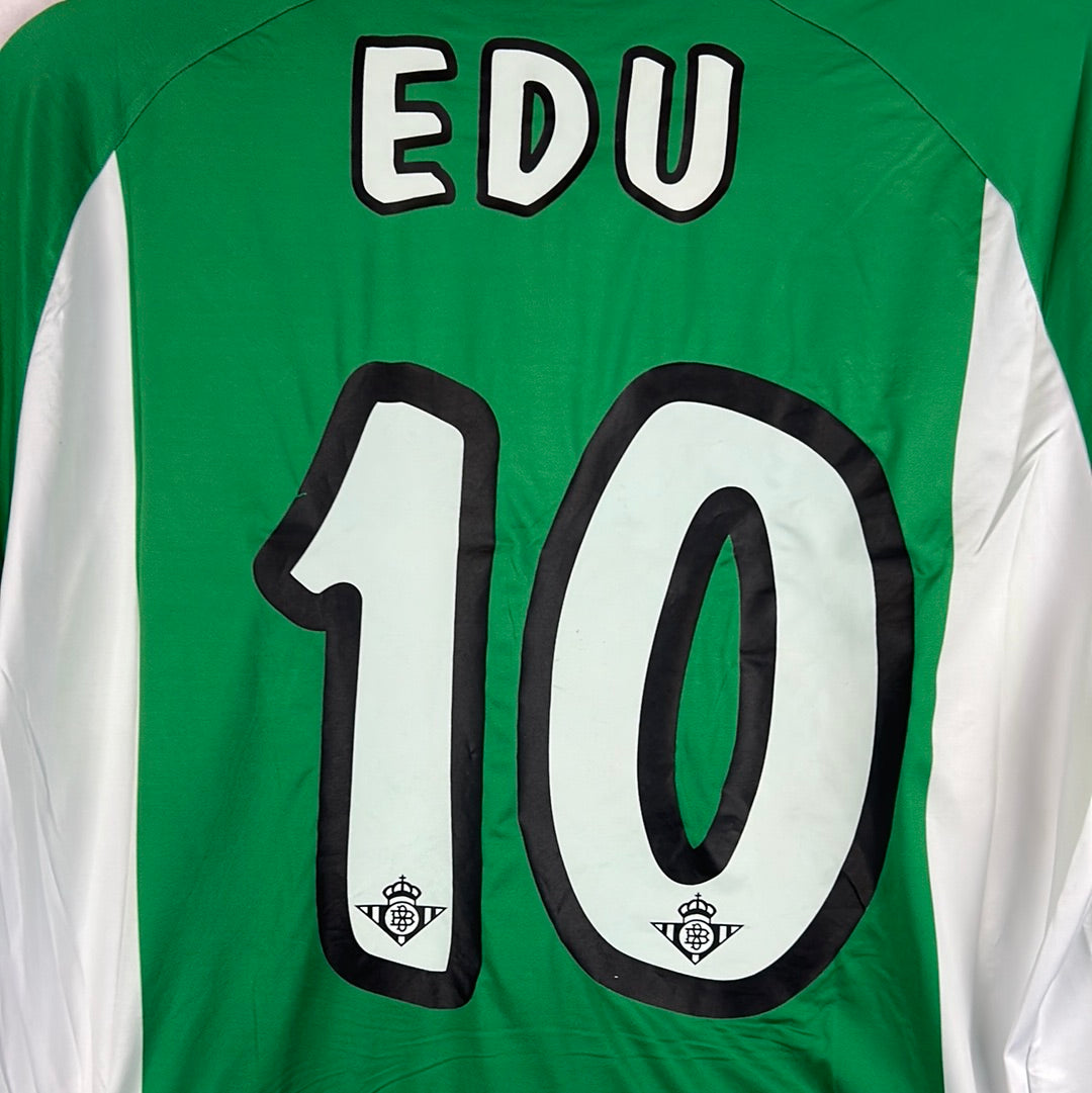 Real Betis 2007/2008 Match Worn Home Shirt - Edu 10