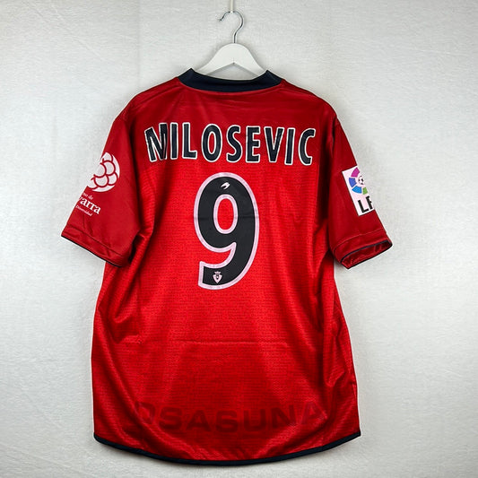 Osasuna Match Worn 2004/2005 Home Shirt - Copa Del Ray Final - Milosevic 9