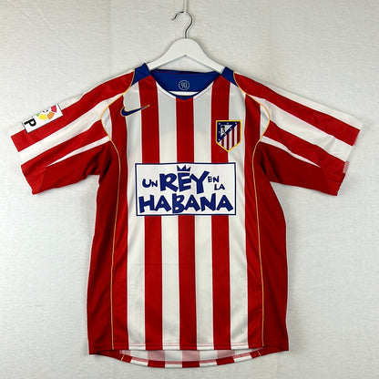 Atletico Madrid 2004/2005 Match Issued Home Shirt - Garcia Calvo 5 - Un Rey En La Habana