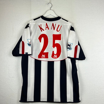 West Bromwich Albion 2004/2005 Player Issued Home Shirt - Kanu Signed