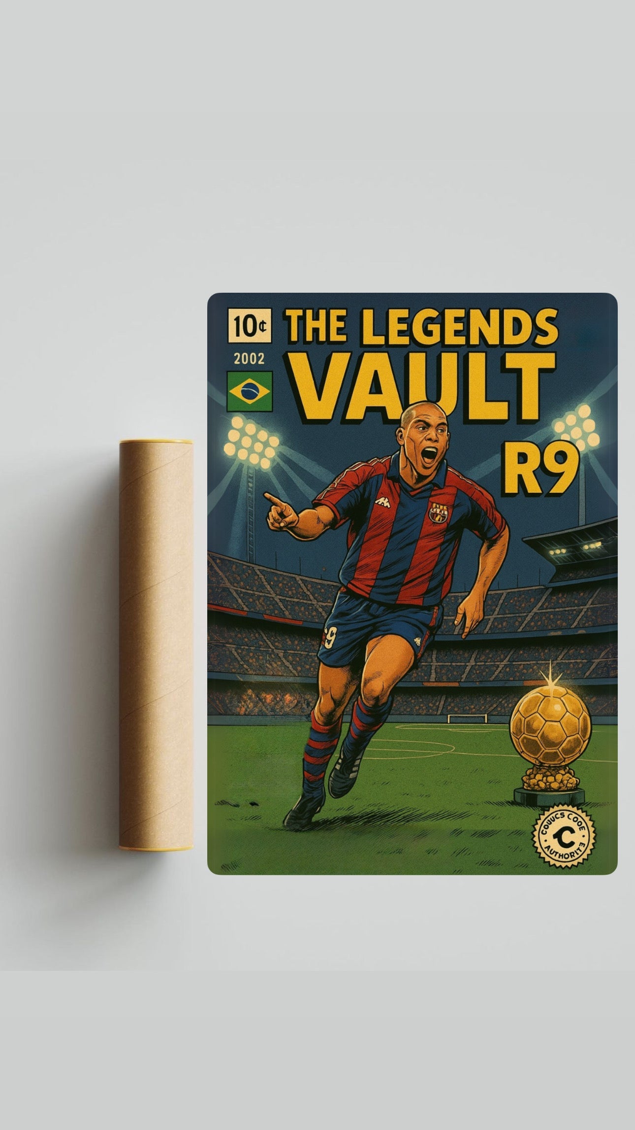 Ronaldo “R9” Comic Book Style A3 Print