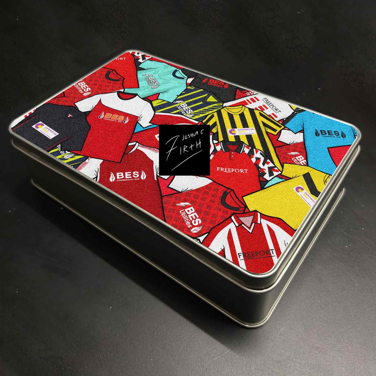 Fleetwood Inspired Football Retro Shirts Metal Sweets / Biscuit Tin
