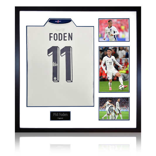 Phil Foden Signed England 2024 Shirt Elite Frame