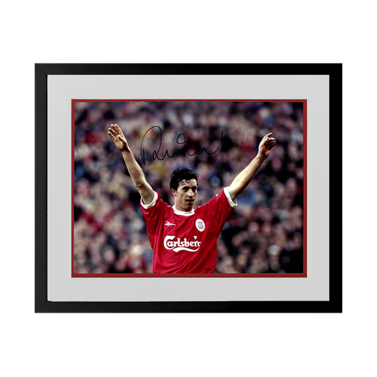 Robbie Fowler Signed Liverpool 16x12 Image Deluxe Mount Frame