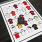 Fulham Retro Shirts Football Print