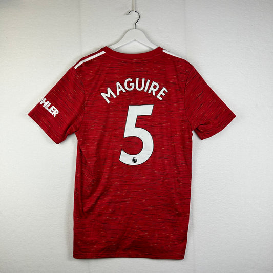 Manchester United 2020-2021 Home Shirt - Medium - Maguire 5 - Excellent