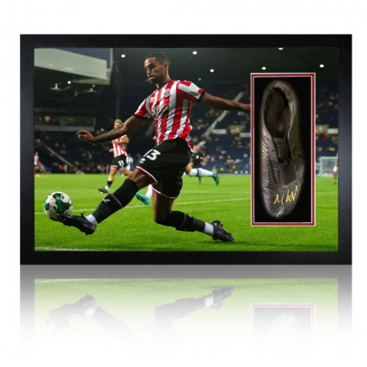 Max Lowe Signed & Match-Worn Boot Iconic Frame