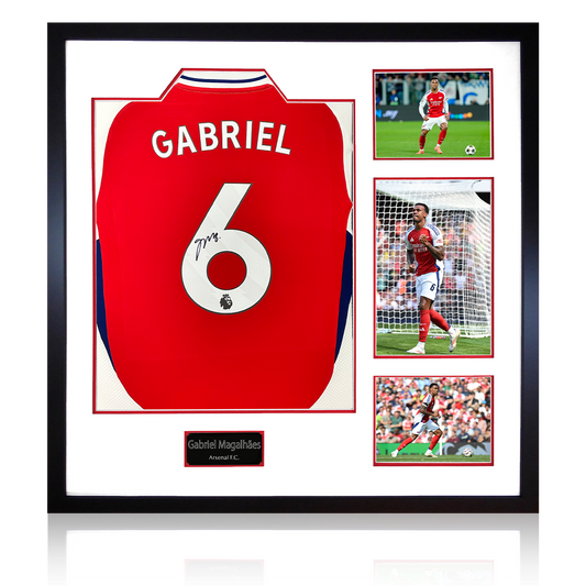 Gabriel Magalhães Signed Arsenal 24/25 Shirt Elite Frame