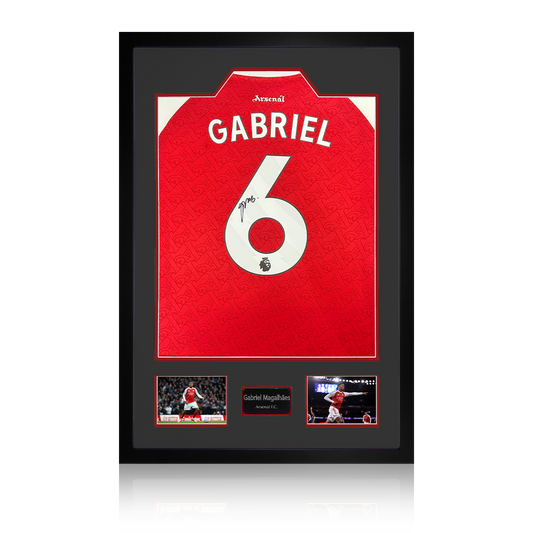 Gabriel Magalhães Signed Arsenal 25/26 Shirt Premium Frame