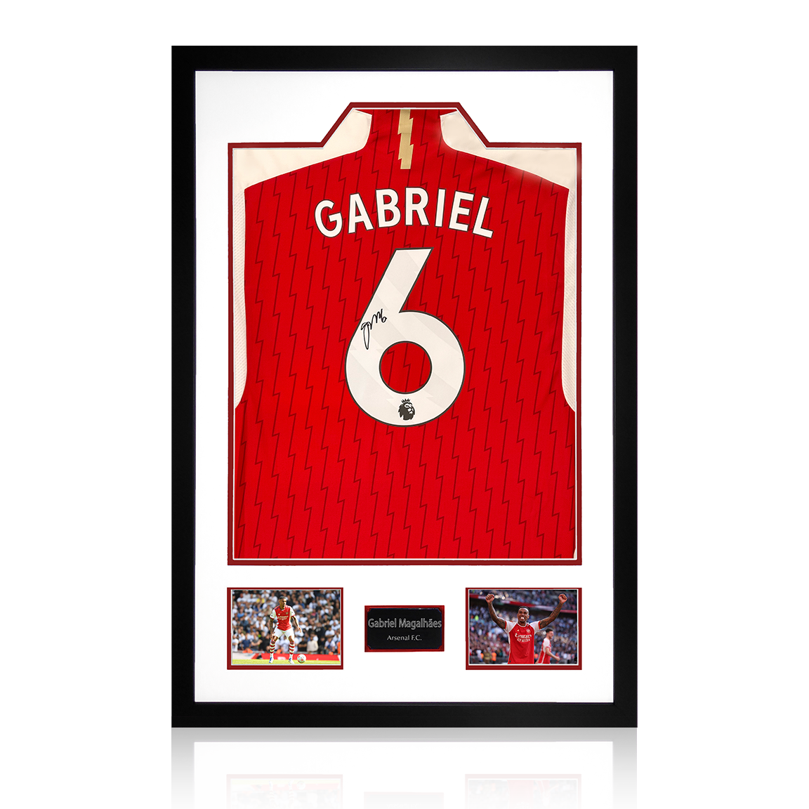 Gabriel Magalhães Signed Arsenal 23/24 Shirt Premium Frame
