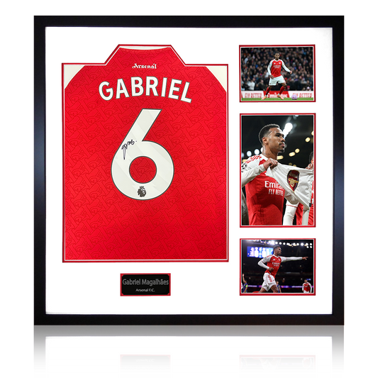Gabriel Magalhães Signed Arsenal 25/26 Shirt Elite Frame