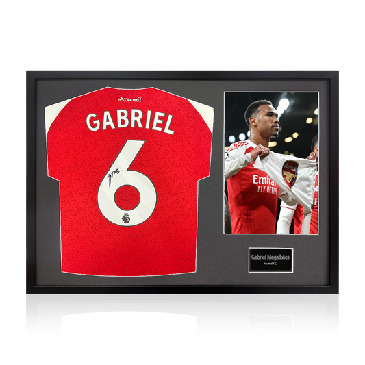 Gabriel Magalhães Signed Arsenal 25/26 Shirt Classic Frame