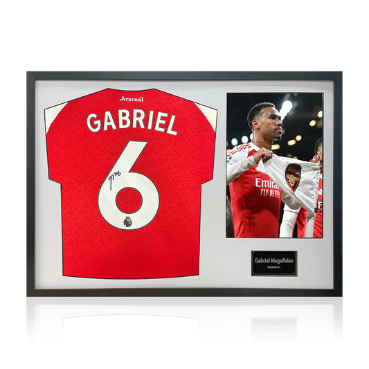 Gabriel Magalhães Signed Arsenal 25/26 Shirt Classic Frame