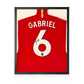 Gabriel Magalhães Signed Arsenal 23/24 Shirt Compact Display