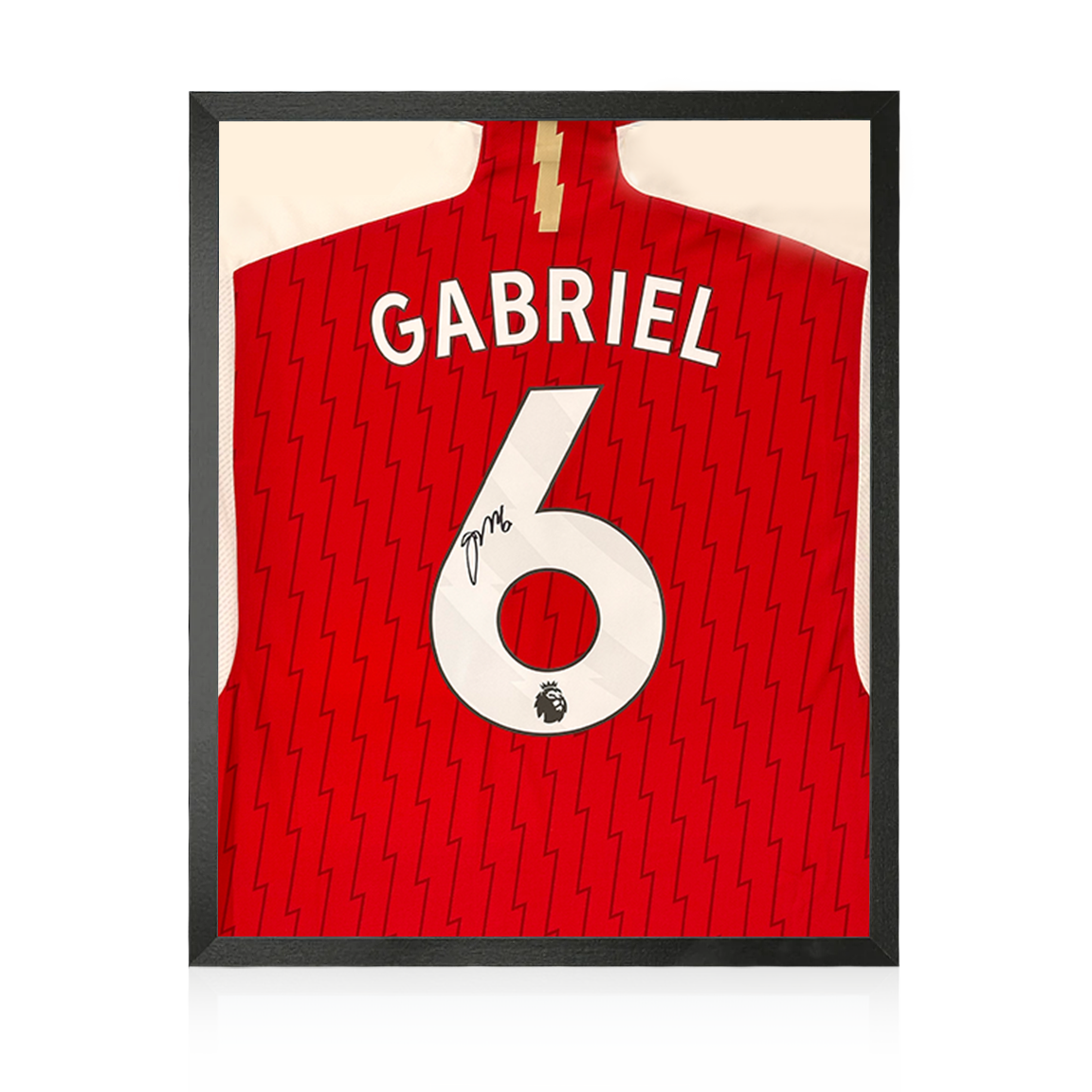 Gabriel Magalhães Signed Arsenal 23/24 Shirt Compact Display