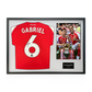 Gabriel Magalhães Signed Arsenal Champions Shirt Classic Frame