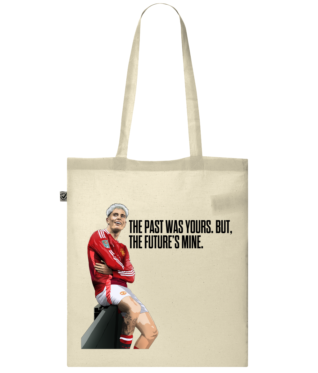 Garnacho art canvas bag. a long handled bag featuring Manchester United's Garnacho 