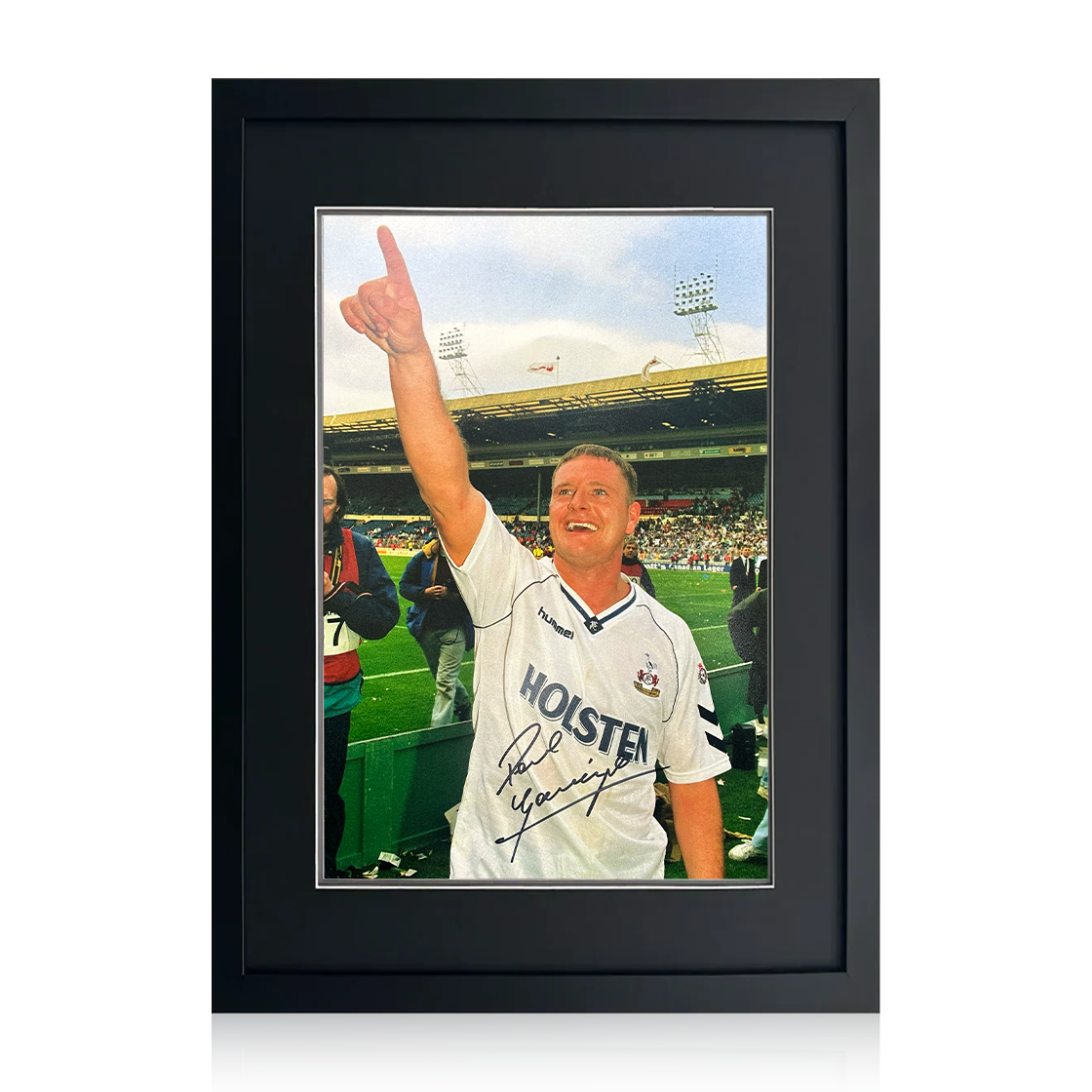 Paul Gascoigne Signed Tottenham Hotspur Image Deluxe Mount Frame