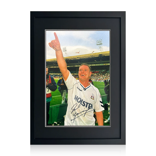 Paul Gascoigne Signed Tottenham Hotspur Image Deluxe Mount Frame