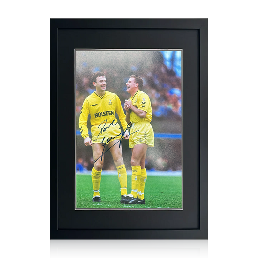 Paul Gascoigne Signed Tottenham Hotspur Image Deluxe Mount Frame