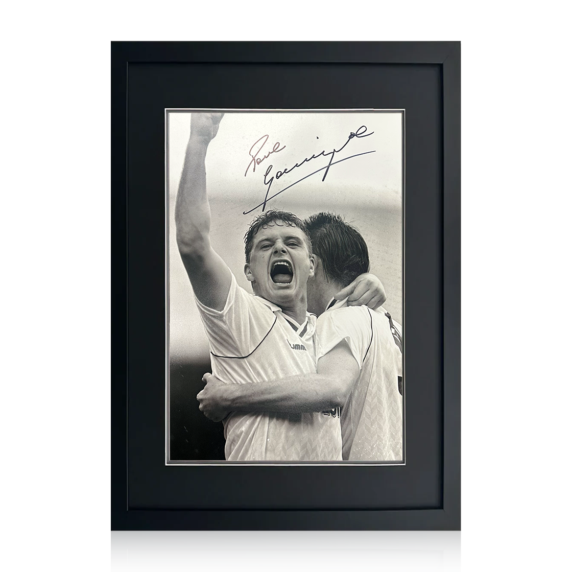 Paul Gascoigne Signed Tottenham Hotspur Image Deluxe Mount Frame