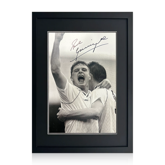 Paul Gascoigne Signed Tottenham Hotspur Image Deluxe Mount Frame