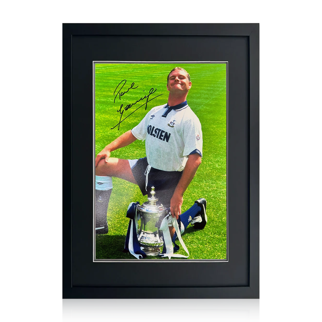 Paul Gascoigne Signed Tottenham Hotspur Image Deluxe Mount Frame