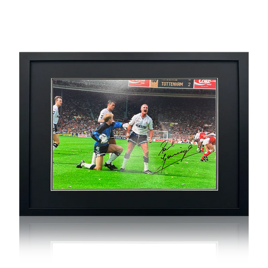 Paul Gascoigne Signed Tottenham Hotspur Image Deluxe Mount Frame