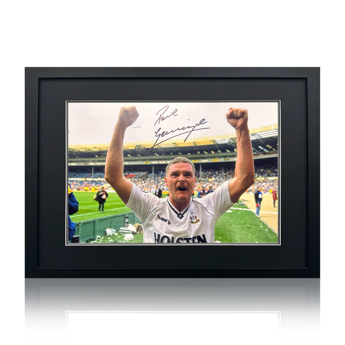 Paul Gascoigne Signed Tottenham Hotspur Image Deluxe Mount Frame