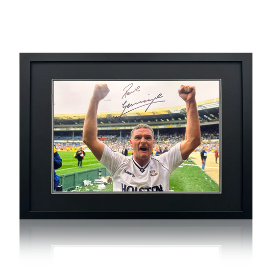 Paul Gascoigne Signed Tottenham Hotspur Image Deluxe Mount Frame