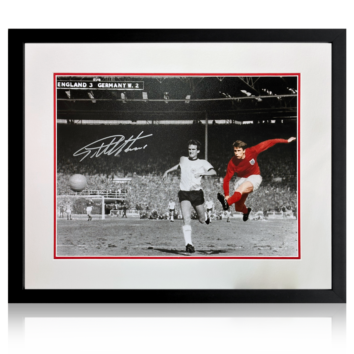 Geoff Hurst Signed England Deluxe Mount Display