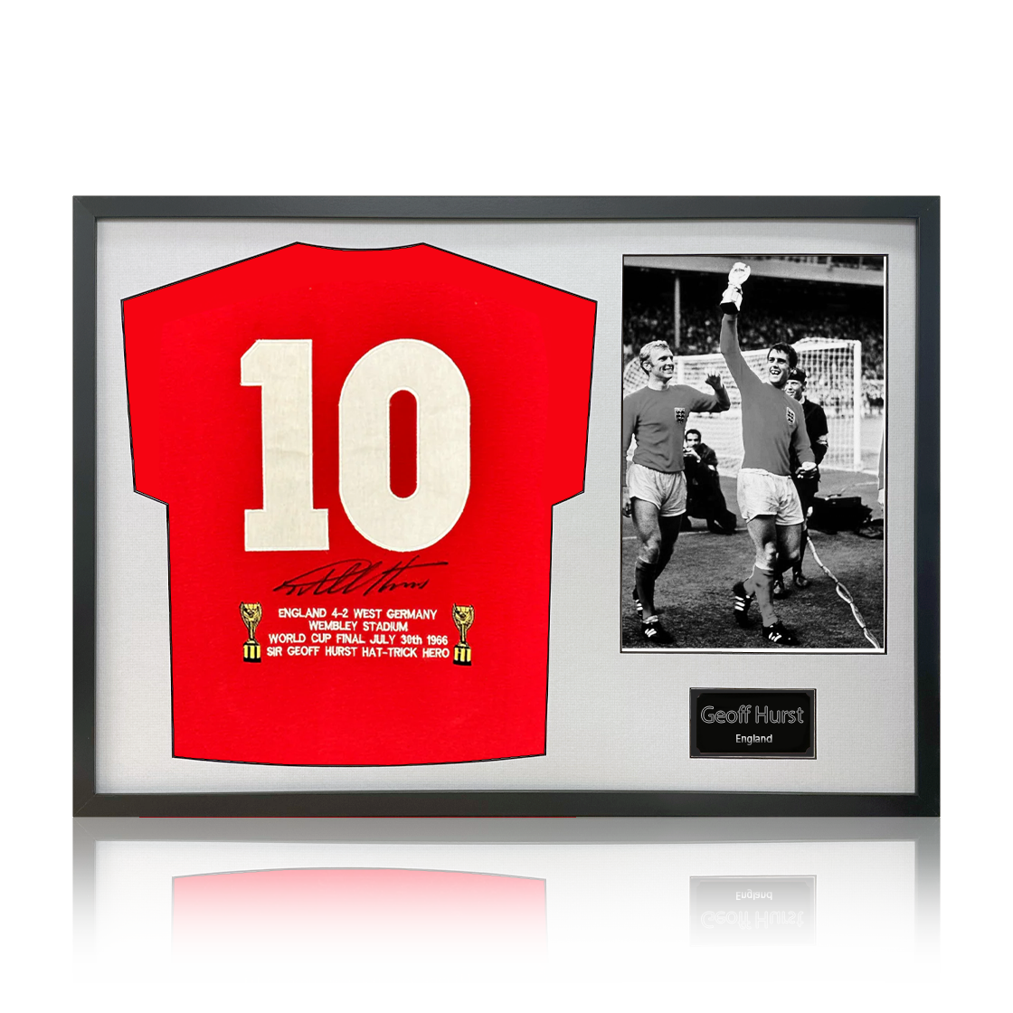 Geoff Hurst Signed England '66 Shirt Classic Frame