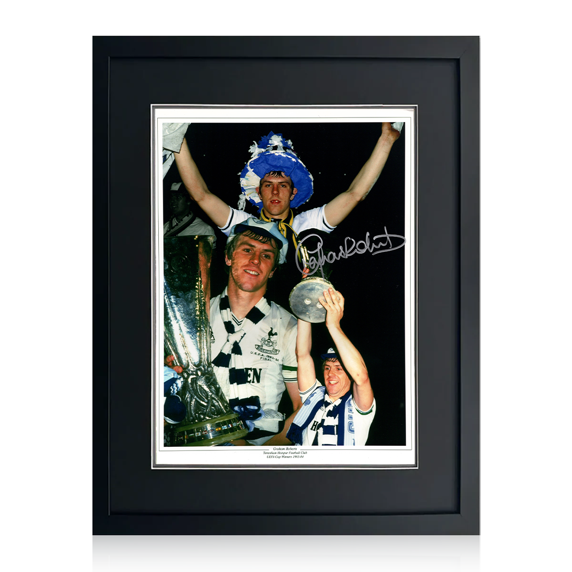 Graham Roberts Signed Tottenham Hotspur Image 2 Deluxe Mount Frame