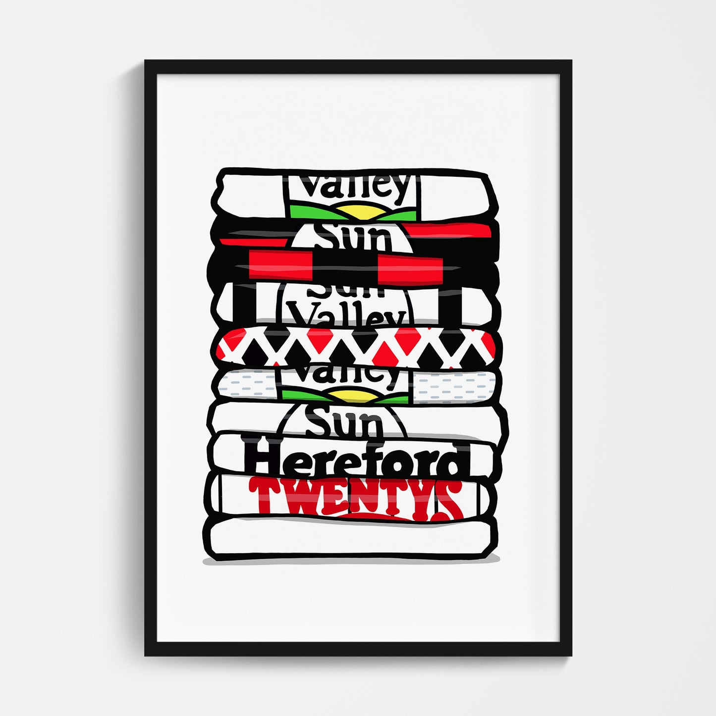 Hereford Football Shirt Stack Print