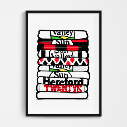 Hereford Football Shirt Stack Print