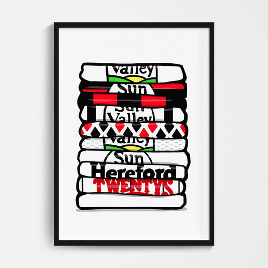 Hereford Football Shirt Stack Print