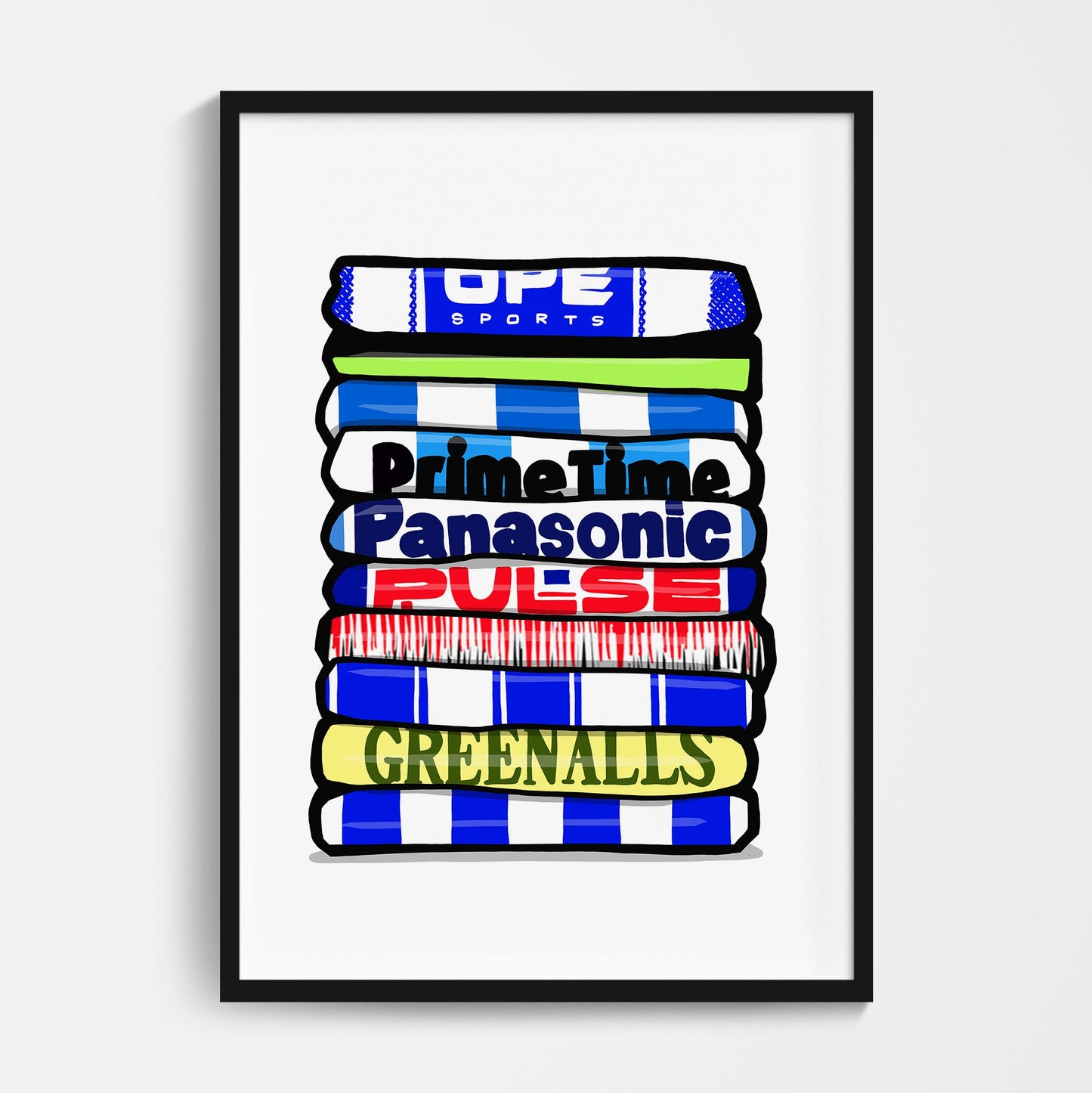 Huddersfield Shirt Stack Print