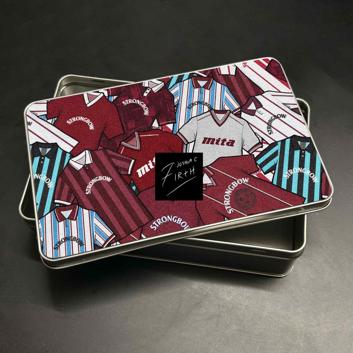 Hearts Inspired Football Retro Shirts Metal Sweets / Biscuit Tin