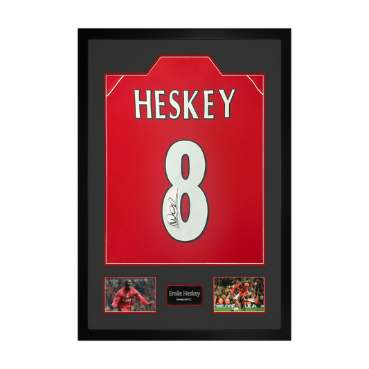 Emile Heskey Signed Liverpool Shirt Premium Frame