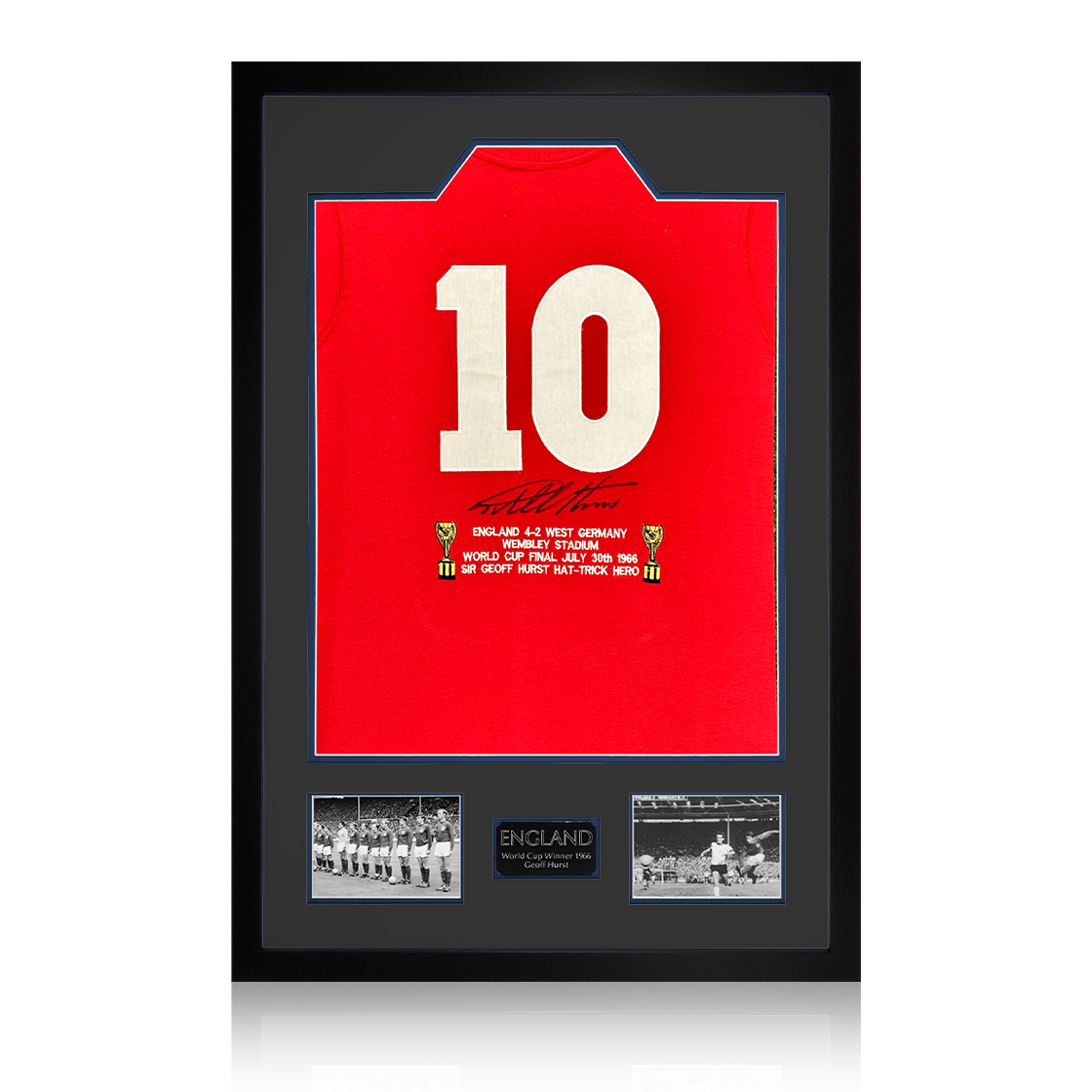 Geoff Hurst Signed England '66 Shirt Premium Frame
