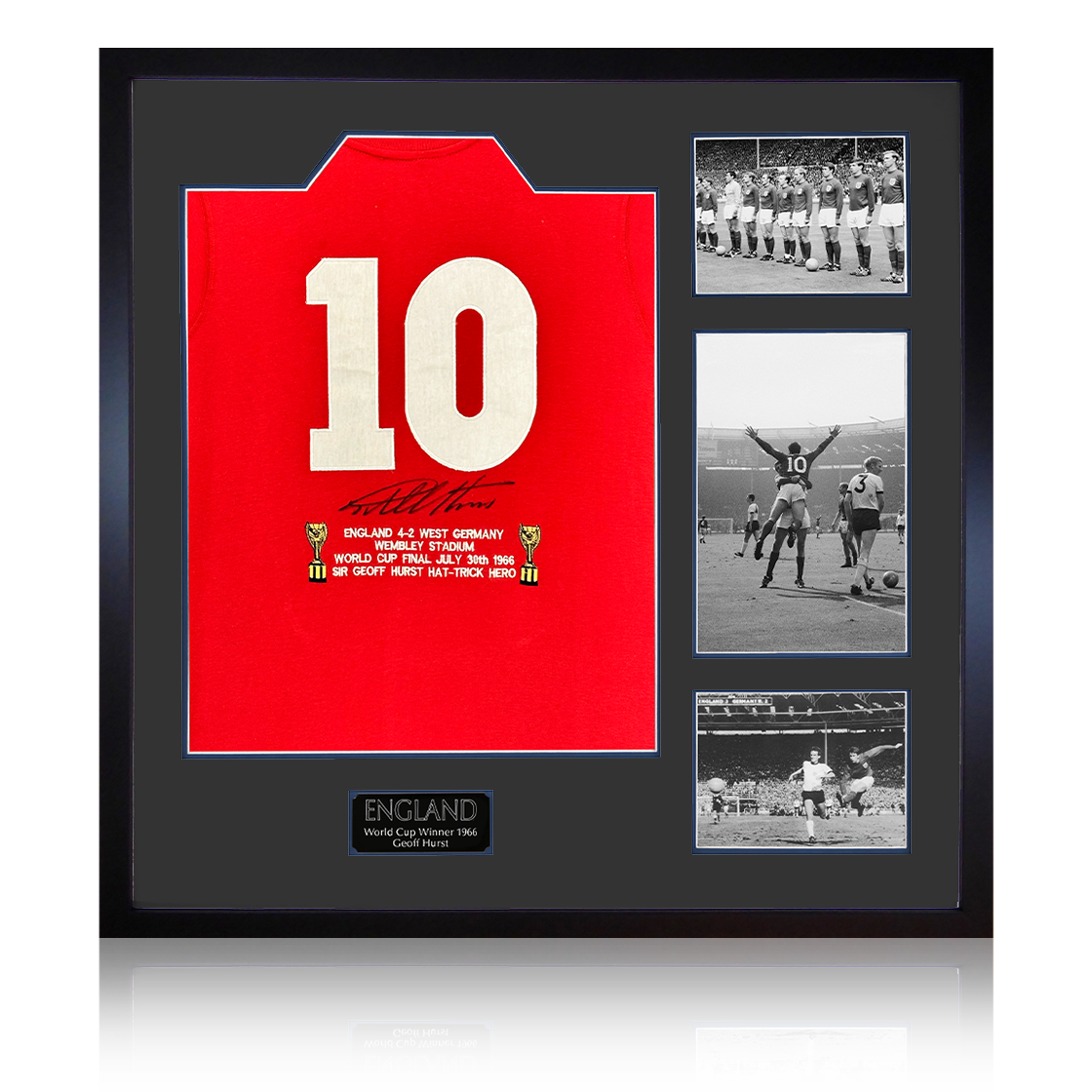Geoff Hurst Signed England '66 Shirt Elite Frame