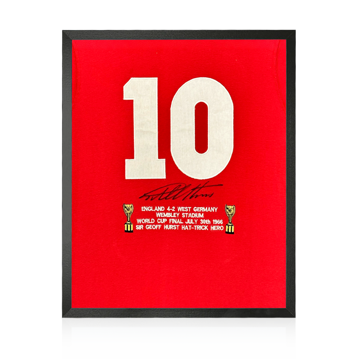 Geoff Hurst Signed England '66 Shirt Compact Display