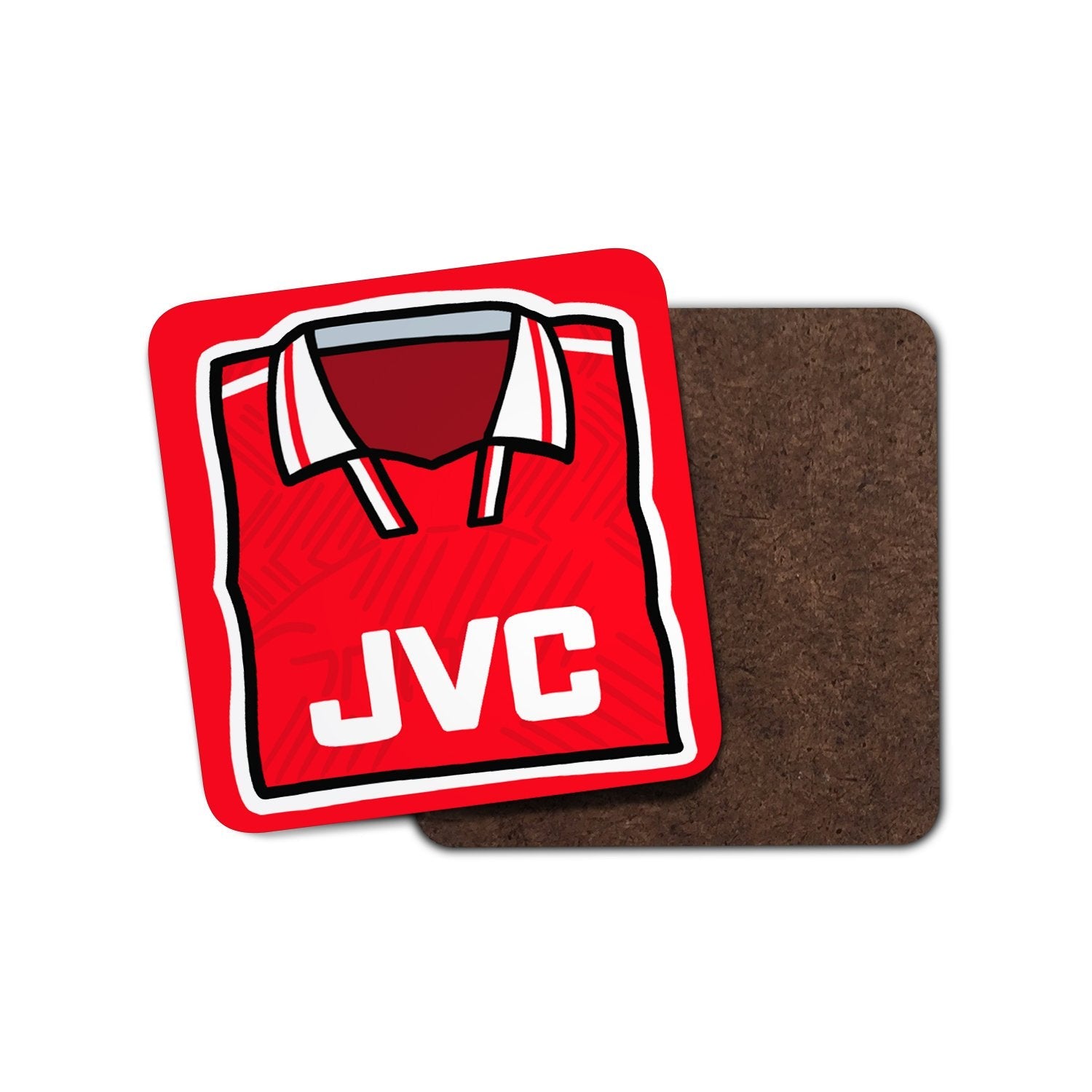 Arsenal 1997 home shirt coaster with the classic red and white design from the late 90s.