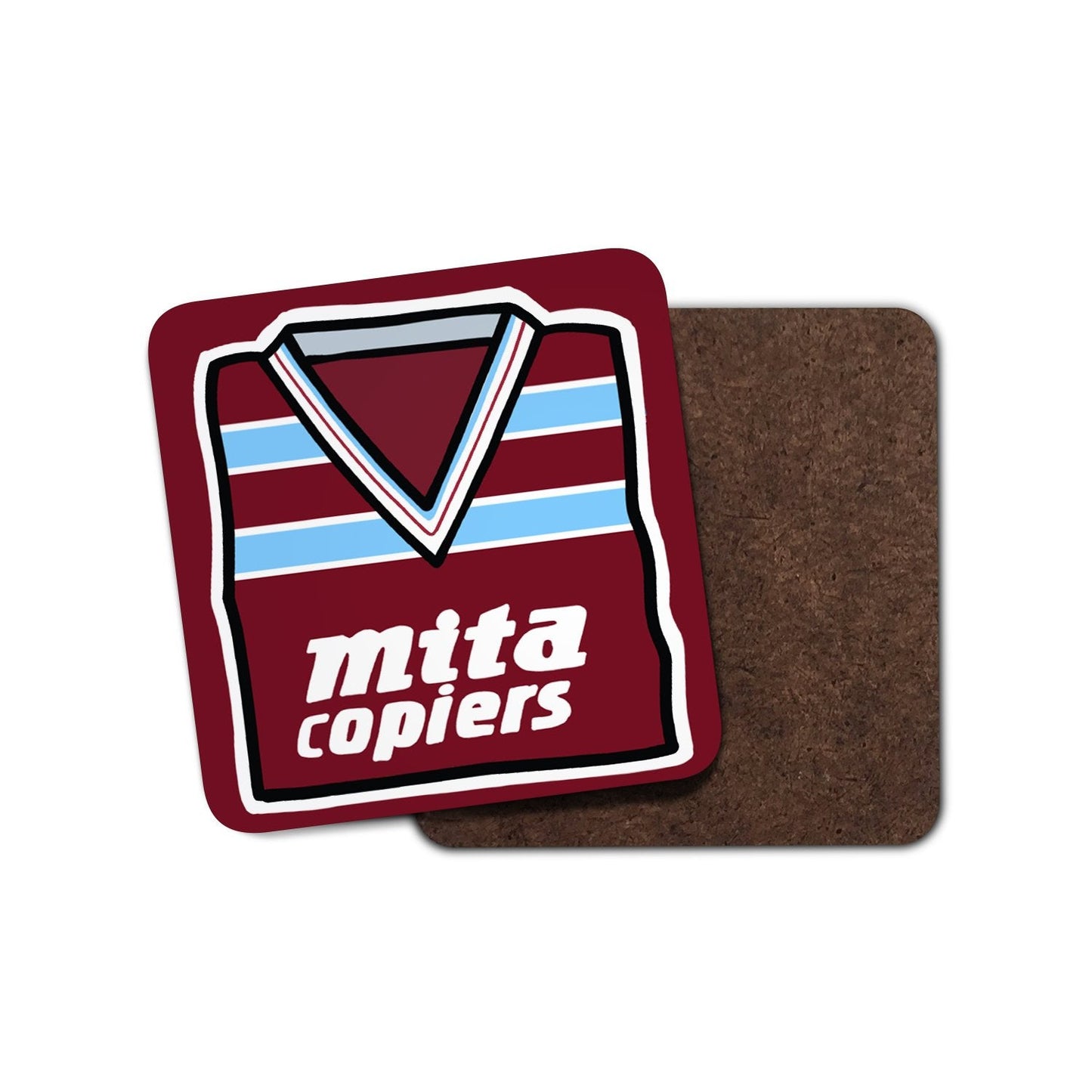 Aston Villa 1986 Home Shirt Coaster