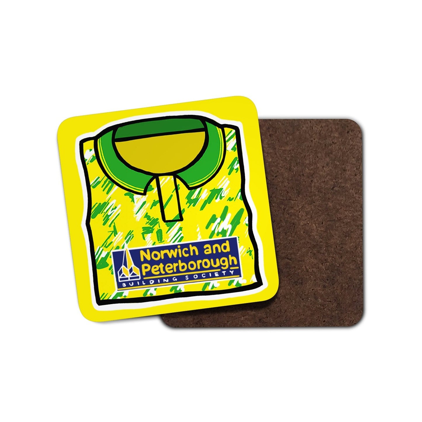 Norwich 1992 Home Shirt Coaster