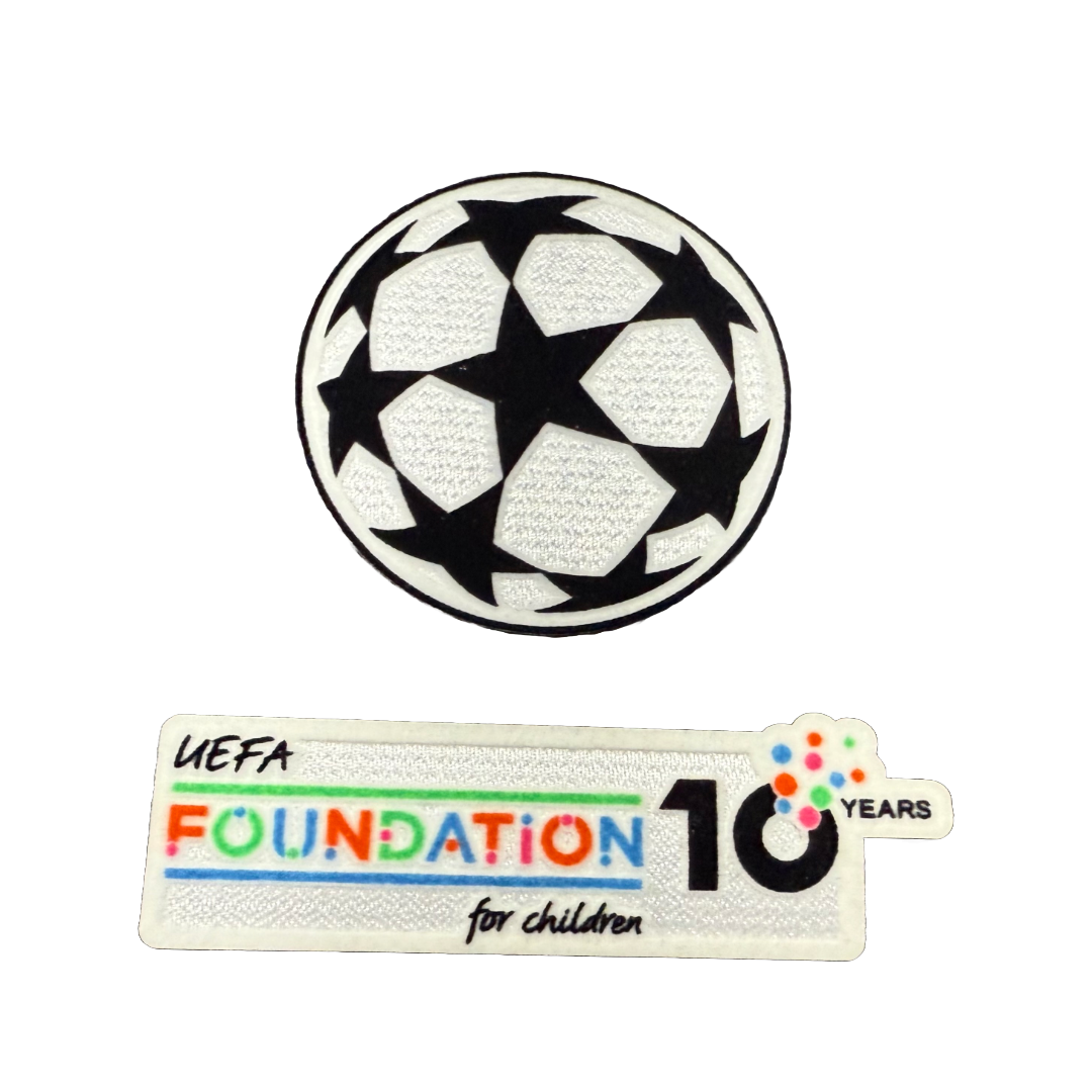 Champions League Sleeve Badges 2025/26 - Starball and UEFA Federation Patch (10 Years)