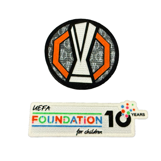Europa League Sleeve Badges 2025/26 - Trophy Badge and UEFA Federation Patch  (10 Years)